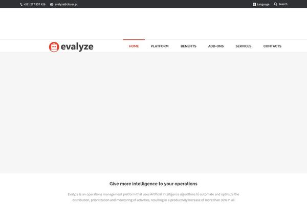 evalyze.com site used The7