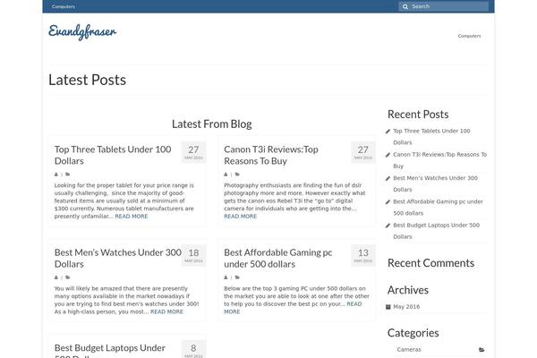 WordPress website example screenshot