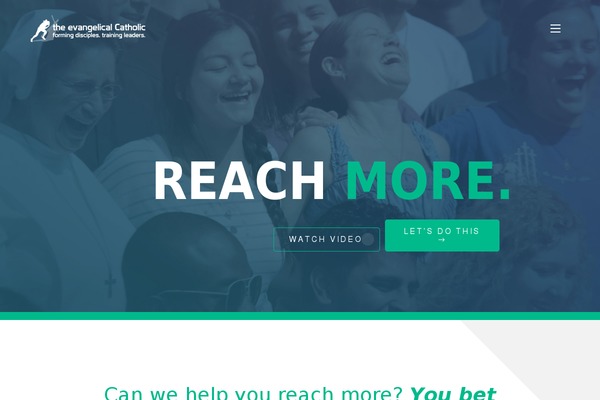 evangelicalcatholic theme websites examples