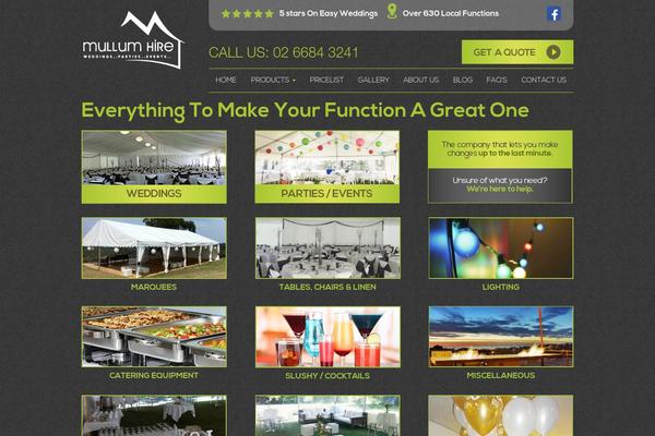 event-hire.com.au site used Mullamhire