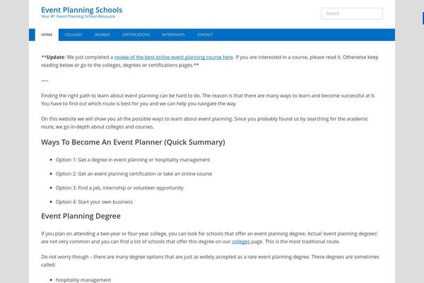 WordPress website example screenshot