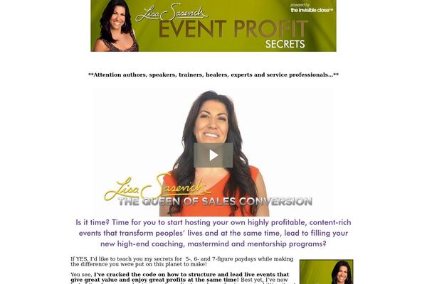 eventprofitsecrets.com site used Eventprofitsecretslive