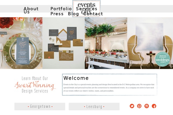 eventsinthecitydc.com site used Photography