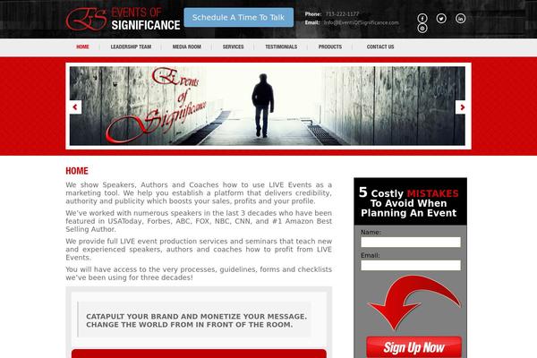 eventsofsignificance.com site used Events