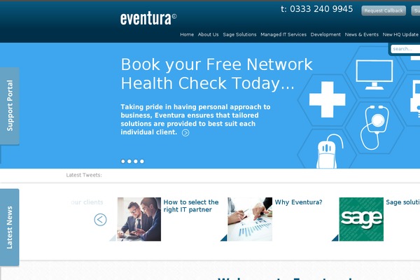 eventura.com site used Divi-powerful