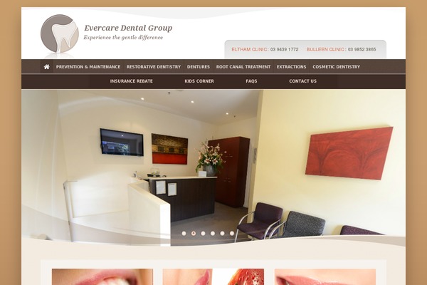 evercaredental.com.au site used Edg