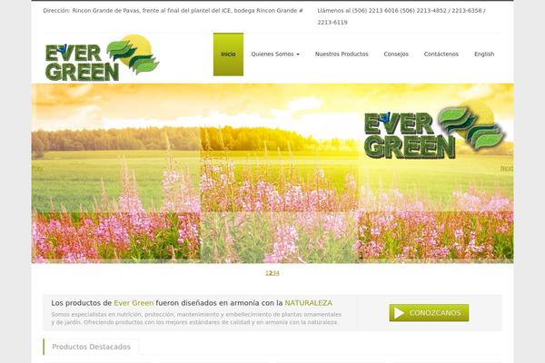 Evergreen theme site design template sample