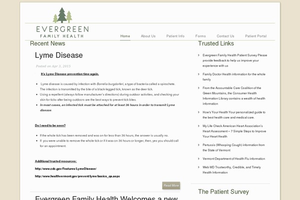 evergreenhealth.org site used Evergreen-2020
