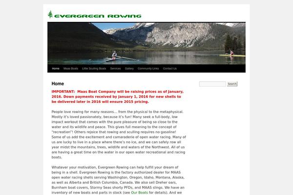 Evergreen theme site design template sample