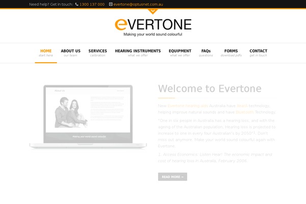 evertone.com.au site used Evertone-child