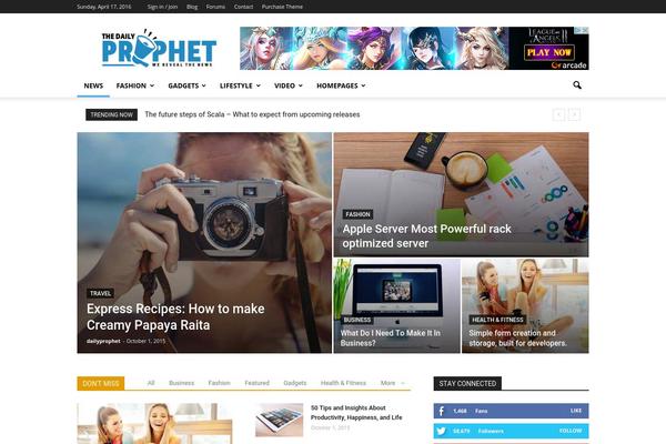 WordPress website example screenshot