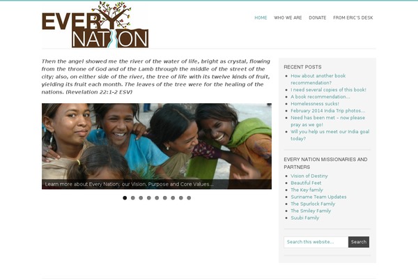 everynationministries.org site used Cabin