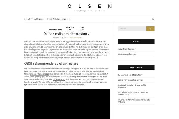 Olsen Light theme site design template sample