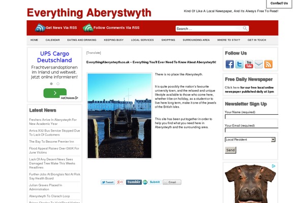 everythingaberystwyth.co.uk site used Producer