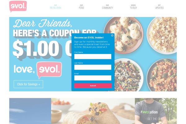 Evol theme websites examples