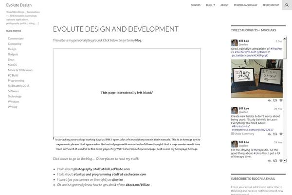 Twentyfourteen Child theme site design template sample