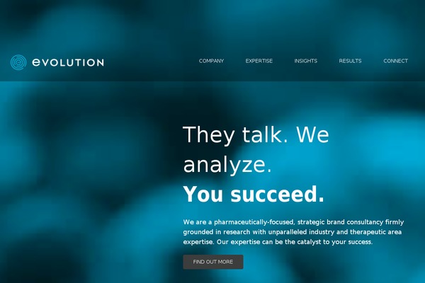 Evolution theme site design template sample