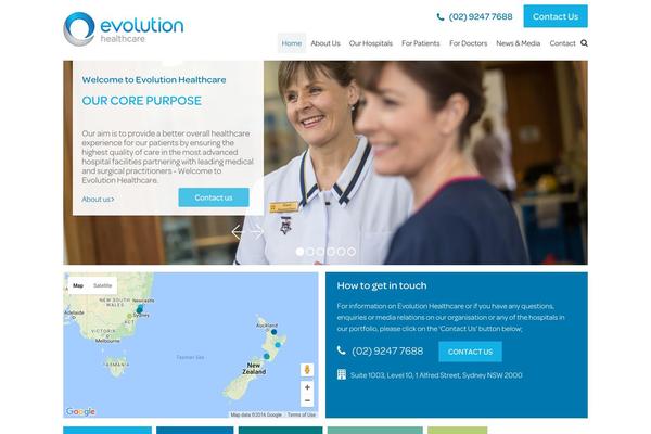 evolutionhealthcare.com.au site used Evolutionhealthcare