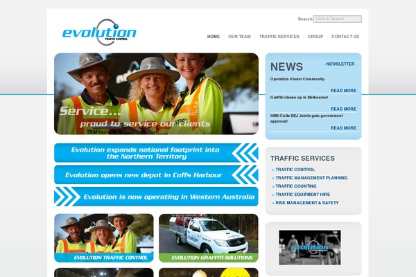 evolutiontraffic.com.au site used Ermg