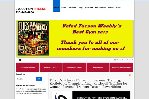 evolutiontucson.com site used Evolution-fitness