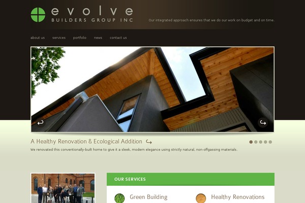 evolvebuilders.ca site used Evolvebuilders