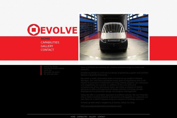 evolve theme site design template sample
