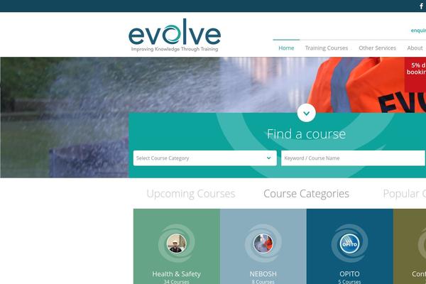 evolve theme site design template sample