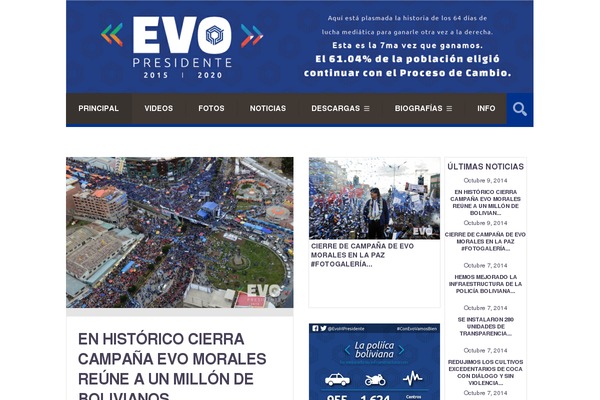 evopresidente.bo site used Grimag