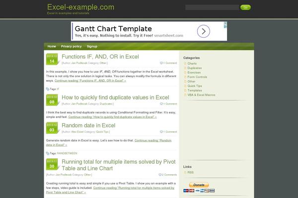 Green Hope theme site design template sample