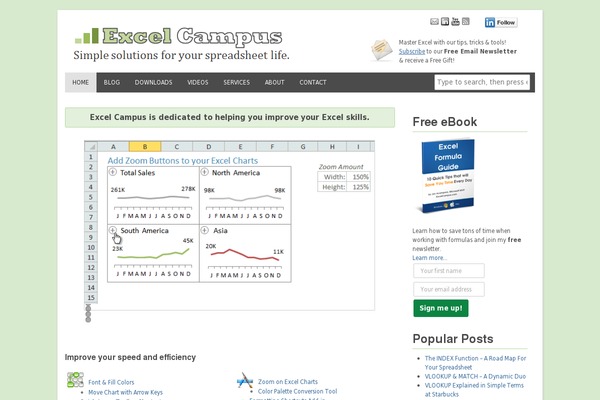 excelcampus.com site used Excel-campus