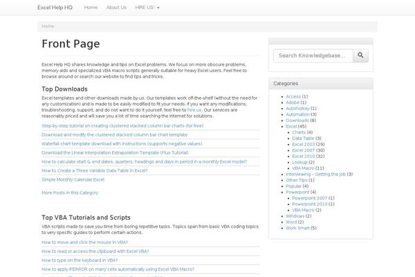 WP Knowledge Base theme site design template sample
