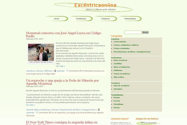 excentricaonline.com site used Genkitheme-excentrica