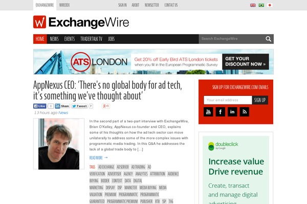 exchangewire.com site used Ew-network