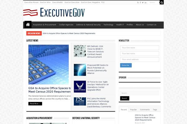 executivegov.com site used Fox-child-theme