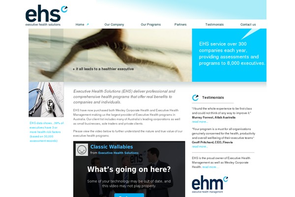 executivehealthsolutions.com.au site used Ehs