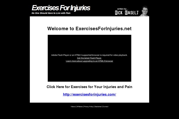 exerciseforinjuries.com site used Efi