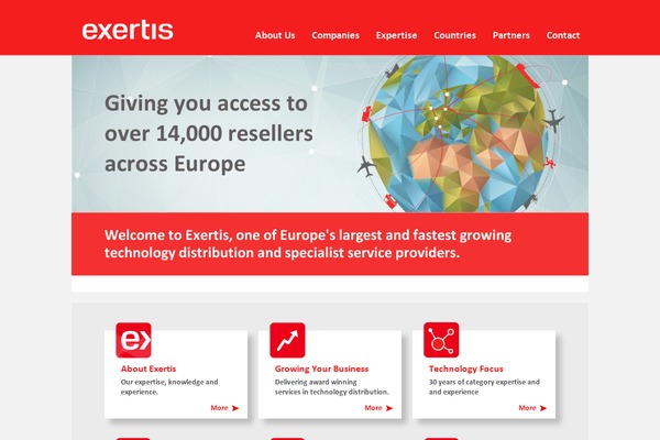 exertis theme websites examples