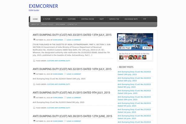 eximcorner.com site used Enterprise