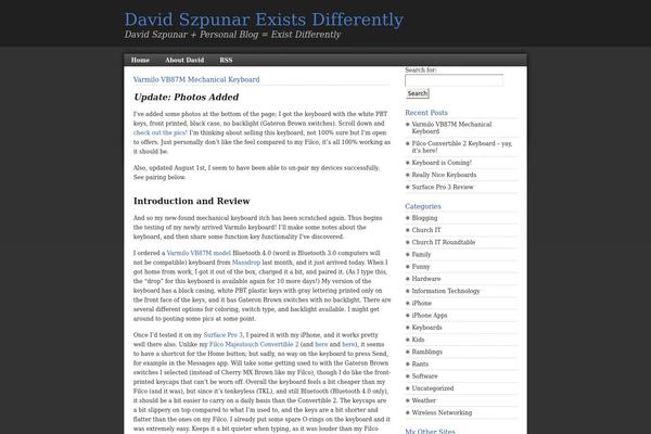 existdifferently.com site used Tapestry-2column