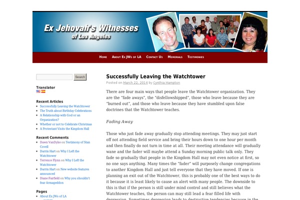 exjwslosangeles.org site used 2010 Weaver