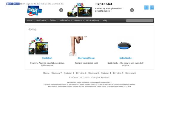 exotablet.com site used Startuppro