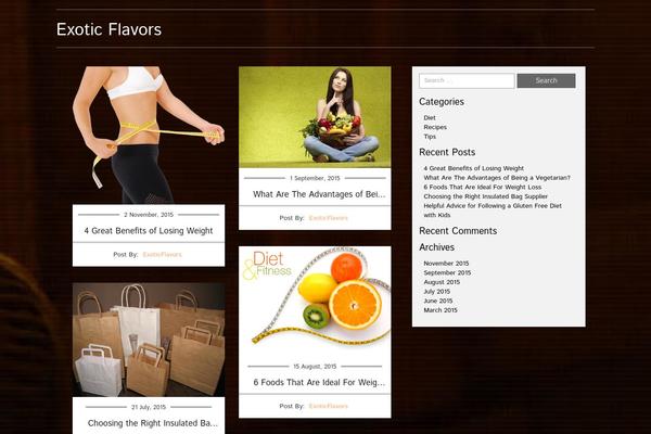 Food Recipes theme site design template sample