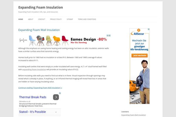 Twenty Twelve theme site design template sample