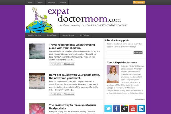 expatdoctormom.com site used Sbdesign