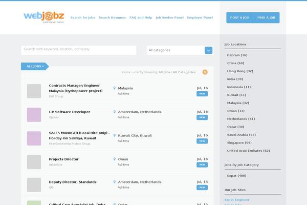 Site using Wpjobboard plugin