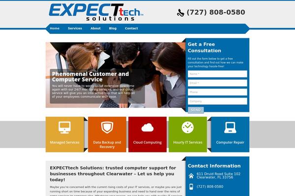 expecttech.com site used Designi