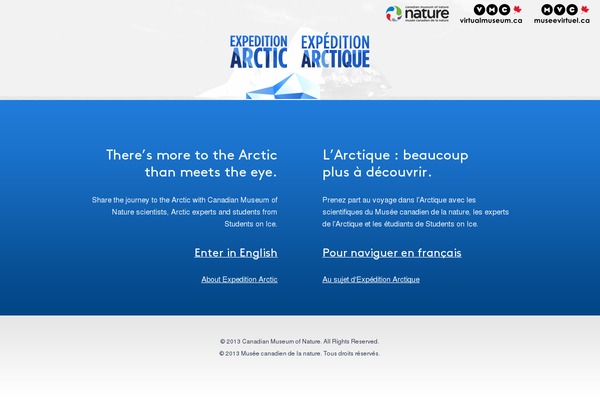 expeditionarctic.ca site used Exparctic2012