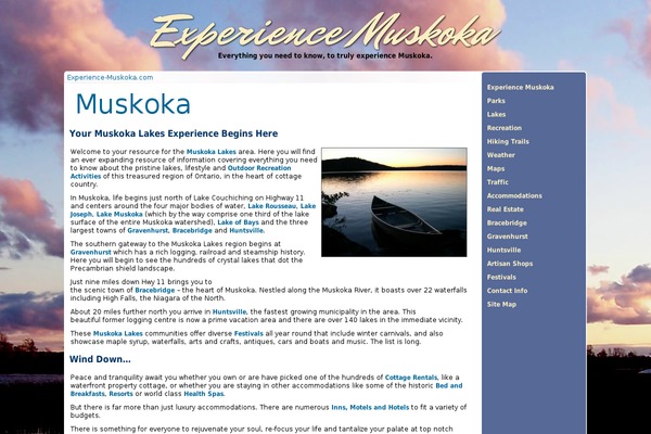 experience-muskoka.com site used Muskoka