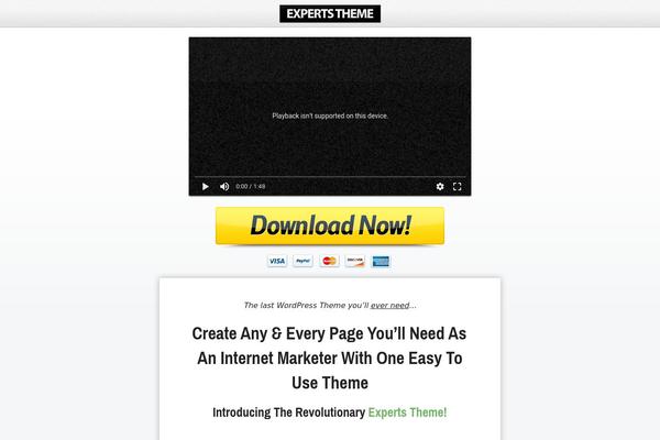 expertstheme.com site used Experts Theme