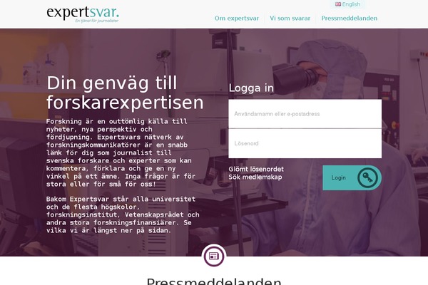 expertsvar.se site used Expersvar